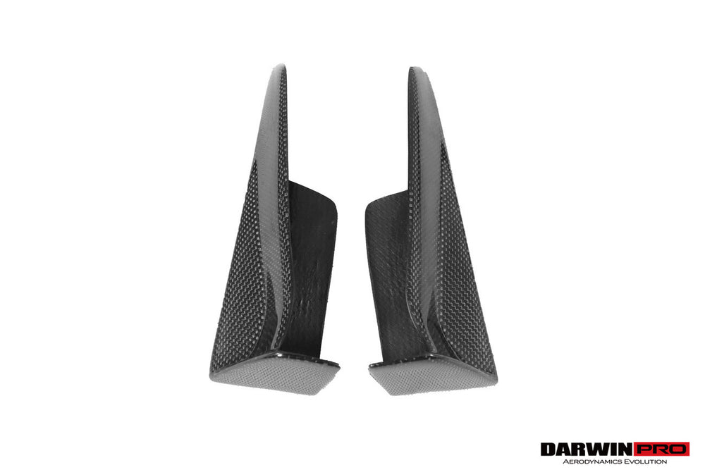 DarwinPRO 2013-2019 BMW 3 Series F30 F35 M-Tech GV Style Carbon Fiber Front Lip With Caps - DarwinPRO Aerodynamics