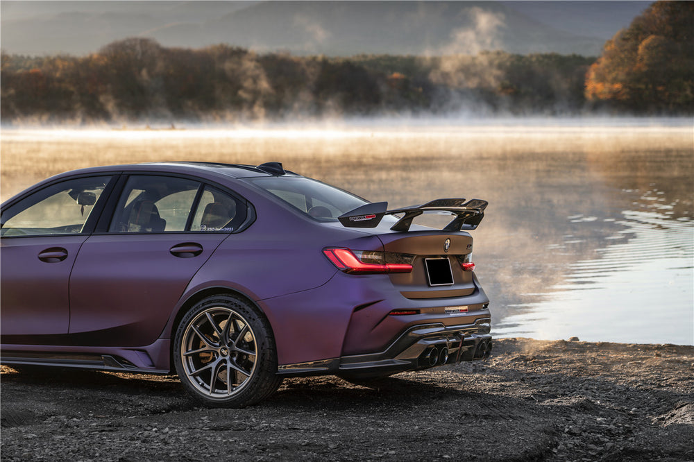 Alerón de maletero de fibra de carbono estilo BKSSII para BMW M3 G80 G20 2021 en adelante