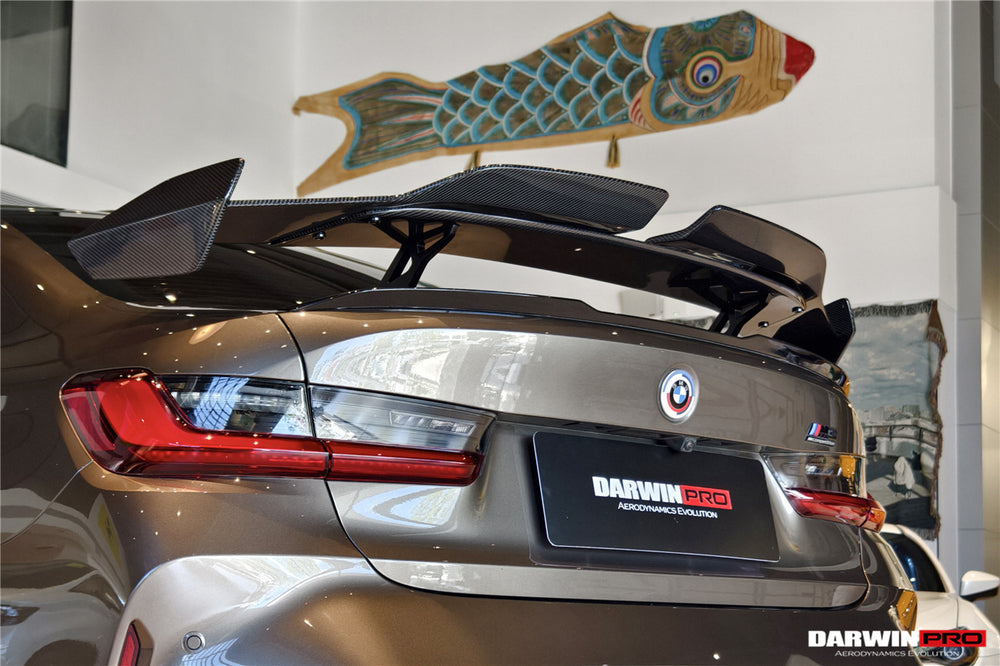 2021-UP BMW M3 G80 3 Series G20 M4 G82 4 Series G22 BKSSII Style Carbon Fiber Trunk Wing With Aluminum Slloy Wing Legs
