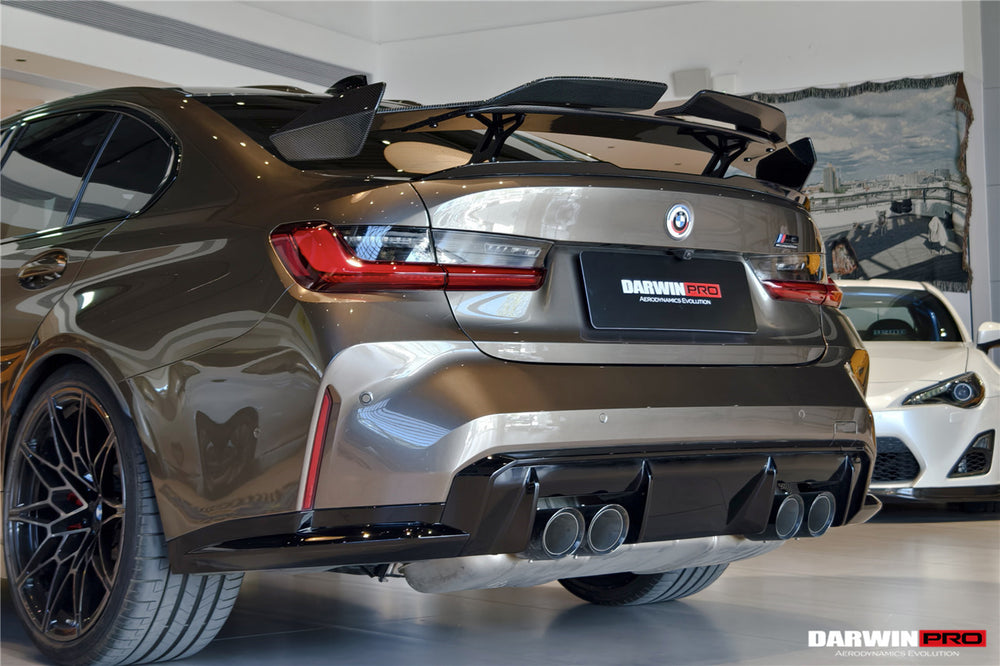 2021-UP BMW M3 G80 3 Series G20 M4 G82 4 Series G22 BKSSII Style Carbon Fiber Trunk Wing With Aluminum Slloy Wing Legs