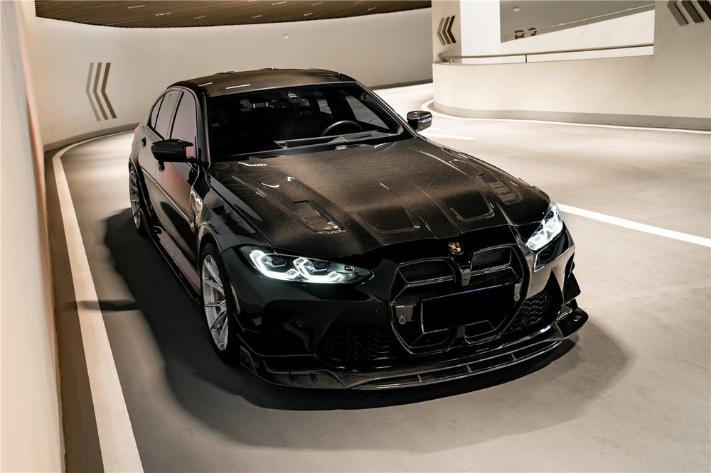 Faldón delantero de fibra de carbono estilo BKSS para BMW M3 G80 M4 G82/G83 2021 en adelante