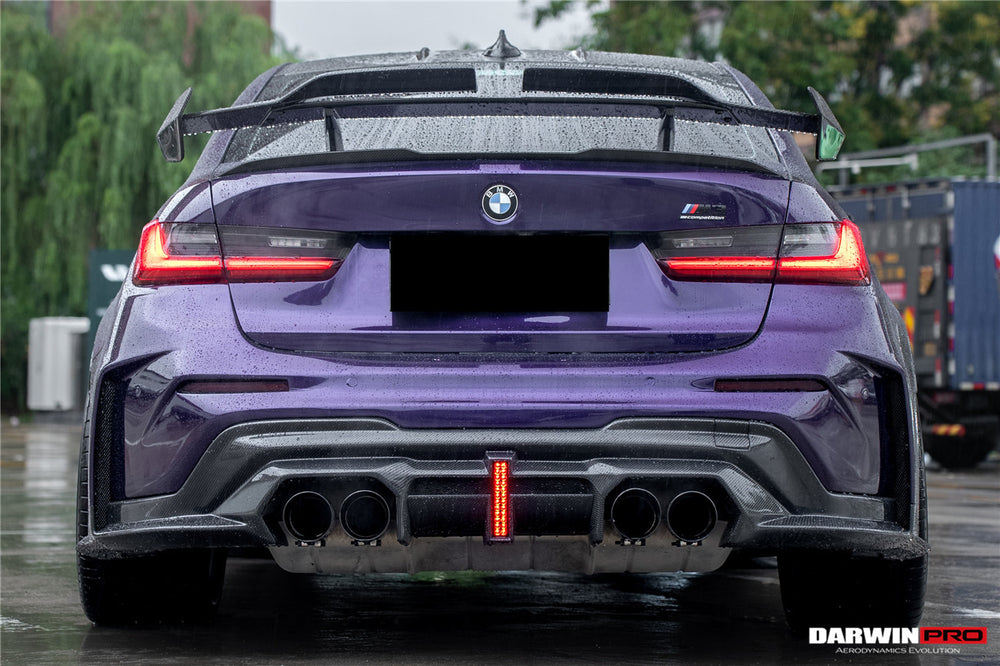 Parachoques trasero estilo BKSSII con puntas de escape para BMW M3 G80 2021 en adelante