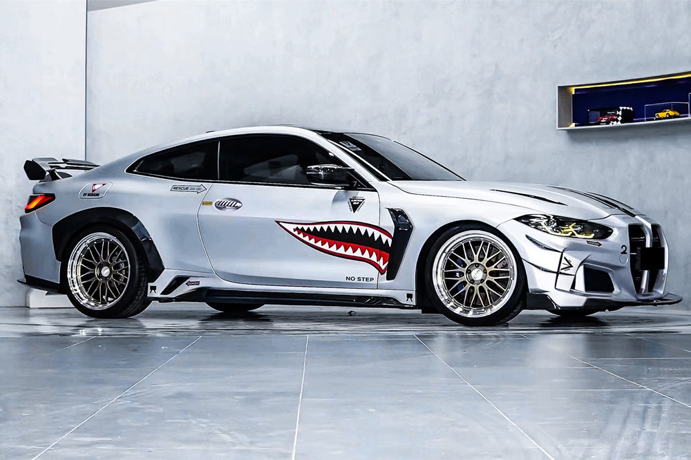 DarwinPRO 2021-UP BMW M4 G82 G83 BKSSII Style Front Bumper and Front Fender and Side Skirts