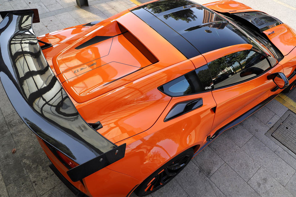 Cubierta de baúl de fibra de carbono estilo BKSS para Corvette C7 Z06 Z51 Grandsport 2013-2019