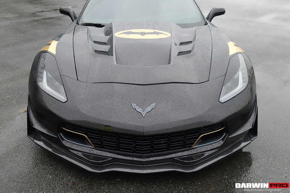 DarwinPRO 2013-2019 Corvette C7 Z51 Z06 Grandsport Carbon Fiber Front Lip (No Winglets) - DarwinPRO Aerodynamics