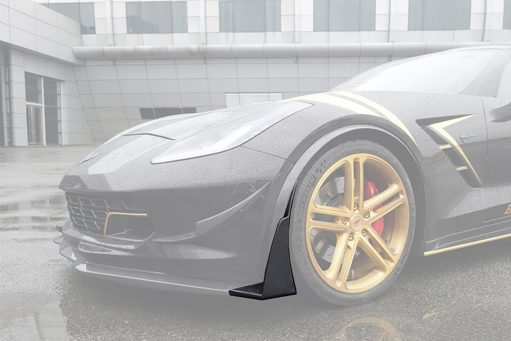 Alerones delanteros de fibra de carbono para Corvette C7 Z51 Z06 Grandsport 2013-2019