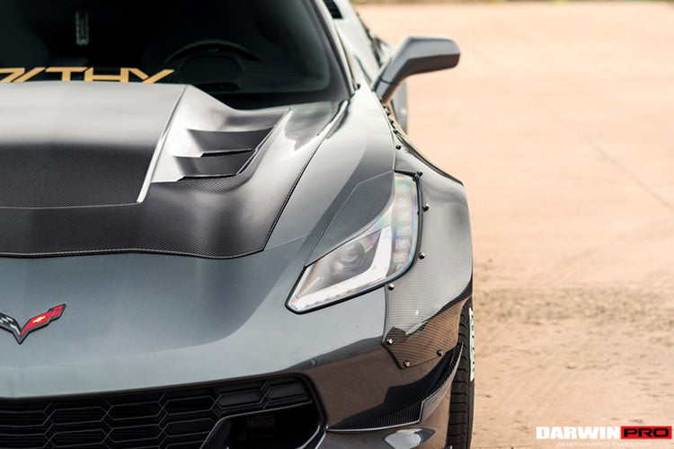 DarwinPRO 2013-2019 Corvette Z06 Grandsport BKSS Style Carbon Fiber Hood - DarwinPRO Aerodynamics