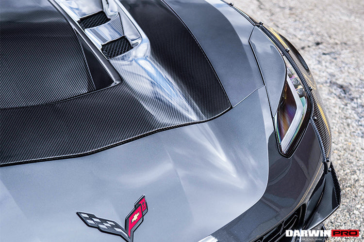 DarwinPRO 2013-2019 Corvette Z06 Grandsport BKSS Style Carbon Fiber Hood - DarwinPRO Aerodynamics