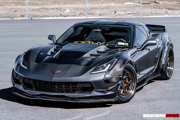 DarwinPRO 2013-2019 Corvette Z06 Grandsport BKSS Style Carbon Fiber Hood - DarwinPRO Aerodynamics