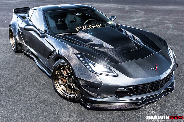 DarwinPRO 2013-2019 Corvette Z06 Grandsport BKSS Style Carbon Fiber Hood - DarwinPRO Aerodynamics