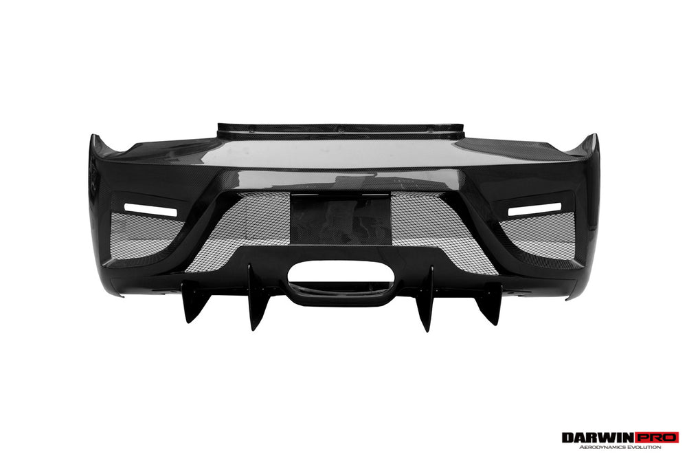 DarwinPRO 2010-2015 Ferrari 458 Spider BKSS Style Partial Carbon Fiber Rear Bumper And Carbon Fiber Trunk With Tail Light Cover - DarwinPRO Aerodynamics