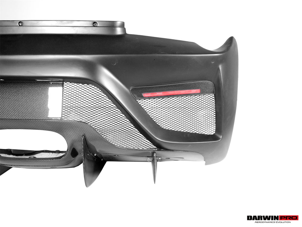 DarwinPRO 2010-2015 Ferrari 458 Spider BKSS Style Partial Carbon Fiber Rear Bumper And Carbon Fiber Trunk With Tail Light Cover - DarwinPRO Aerodynamics