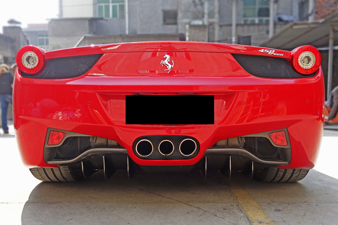 Ferrari Rear Defuser 2010-2015 Ferrari 458 Italia Spider Carbon Fiber Rear Diffuser ...
