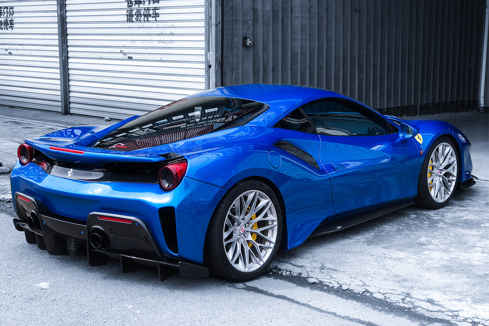 2015-2020 Ferrari 488 GTB | Spider Pista Style Carbon Fiber Side Skirts