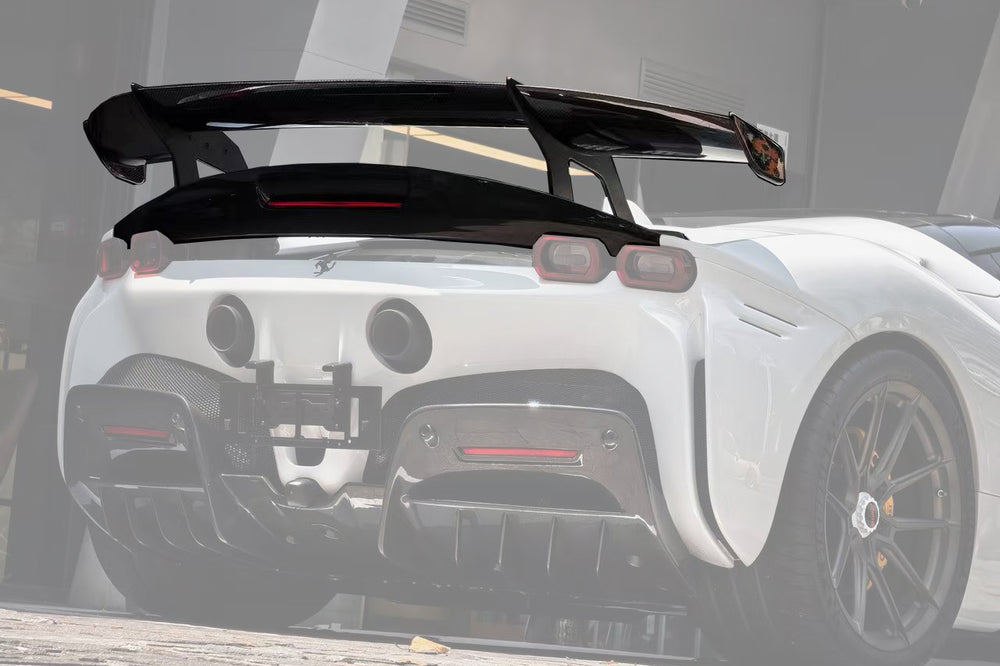 2020-UP Ferrari SF90XX-Style Autoclave Carbon Fiber Wing with Base (Fits SF90 Stradale)