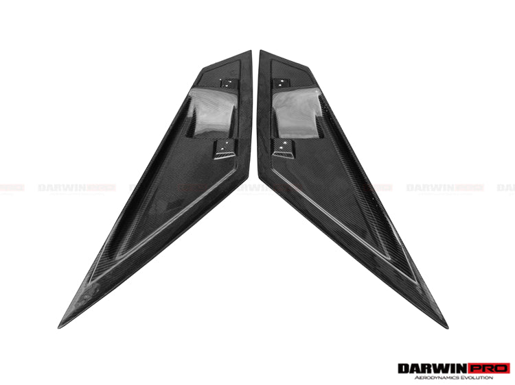 2011-2016 Lamborghini Aventador LP700 Coupe & Roadster BKSS Style Carbon Fiber Rear Side Scoops - DarwinPRO Aerodynamics