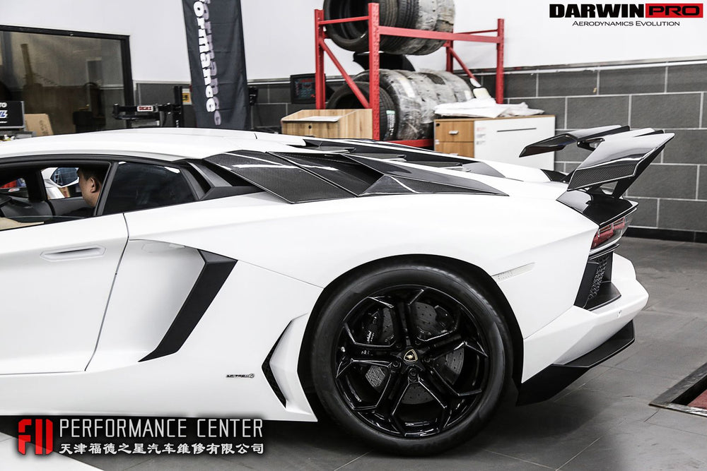 2011-2016 Lamborghini Aventador LP700 Coupe & Roadster BKSS Style Carbon Fiber Rear Side Scoops - DarwinPRO Aerodynamics