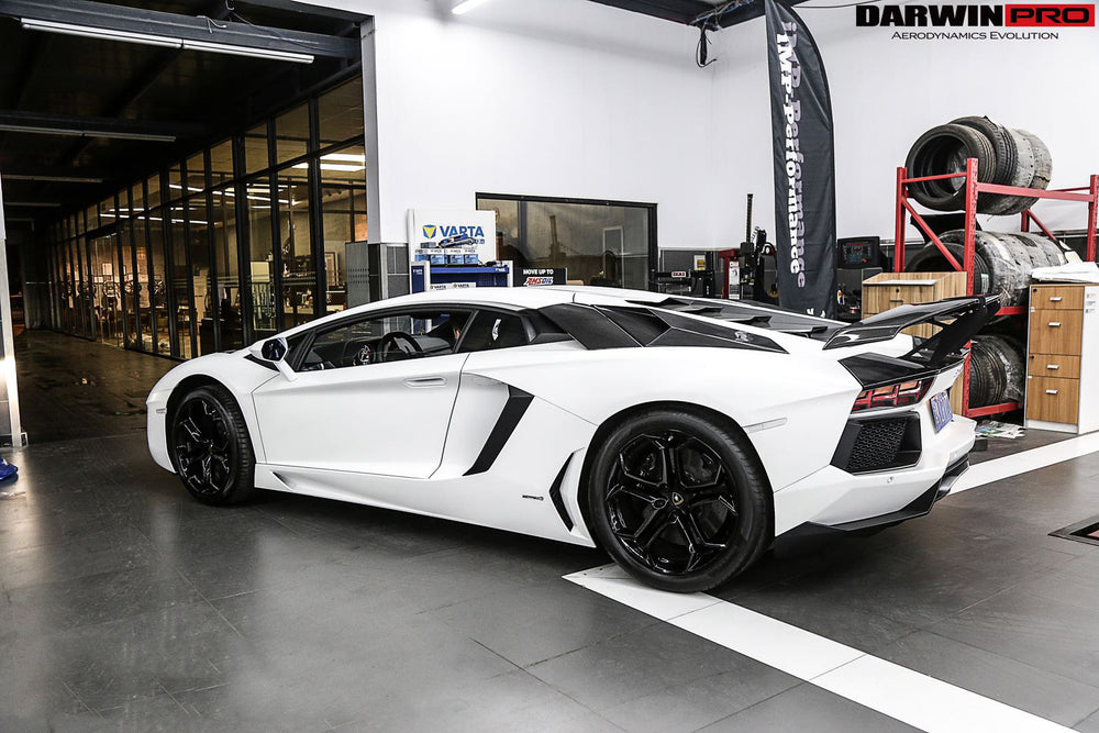 2011-2016 Lamborghini Aventador LP700 Coupe & Roadster BKSS Style Carbon Fiber Rear Side Scoops - DarwinPRO Aerodynamics