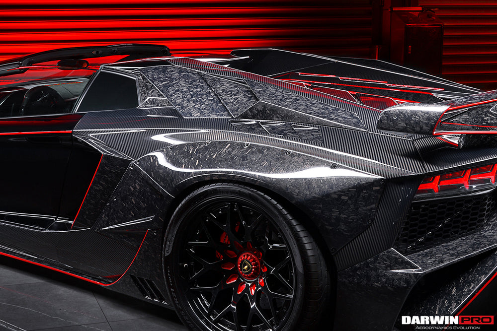 Panel de entrada de aire trasero de fibra de carbono para Lamborghini Aventador LP700 LP740 Roadster 2013-2016