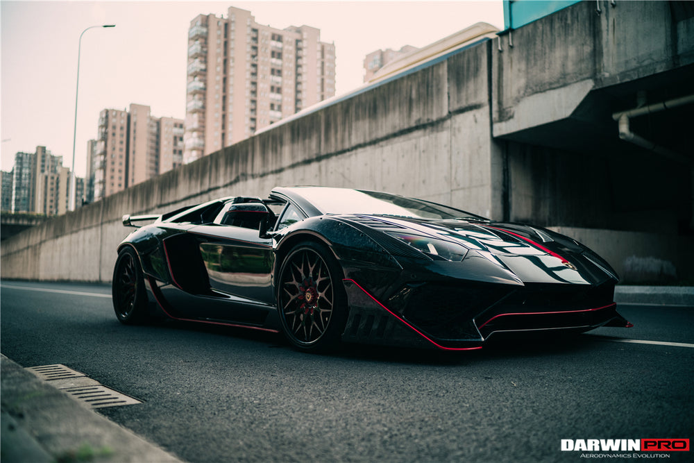 Kit aerodinámico completo de fibra de carbono con carrocería ancha estilo SV-BKSSII para Lamborghini Aventador LP700 Roadster DarwinPRO 2011-2016