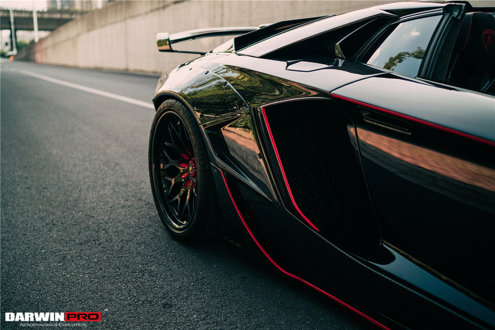 Kit aerodinámico completo de fibra de carbono con carrocería ancha estilo SV-BKSSII para Lamborghini Aventador LP700 Roadster DarwinPRO 2011-2016