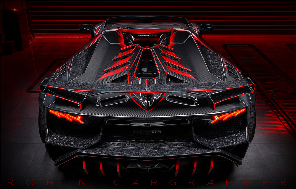 Kit aerodinámico completo de fibra de carbono con carrocería ancha estilo SV-BKSSII para Lamborghini Aventador LP700 Roadster DarwinPRO 2011-2016