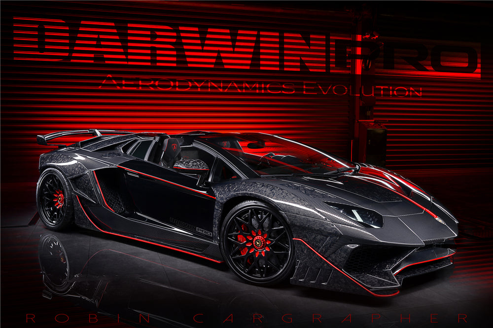 Kit aerodinámico completo de fibra de carbono con carrocería ancha estilo SV-BKSSII para Lamborghini Aventador LP700 Roadster DarwinPRO 2011-2016