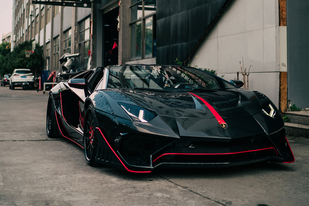 Kit aerodinámico completo de fibra de carbono con carrocería ancha estilo SV-BKSSII para Lamborghini Aventador LP700 Roadster DarwinPRO 2011-2016