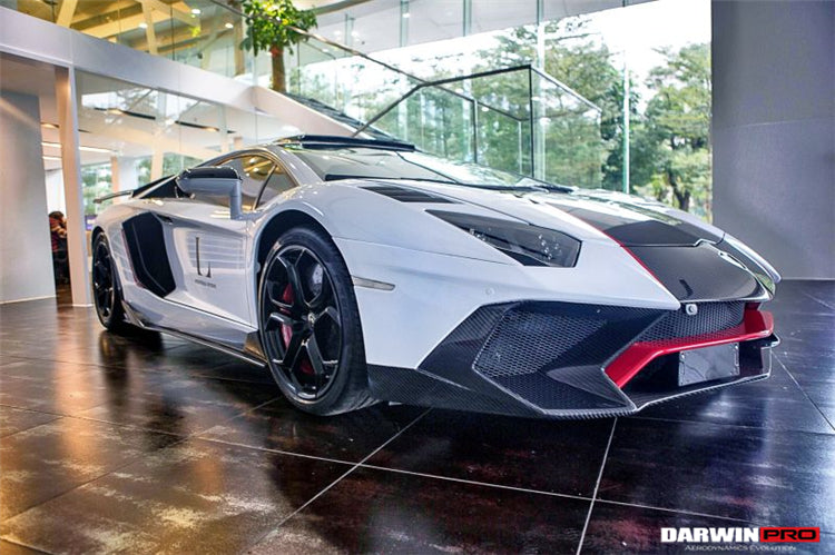 Faldones laterales de fibra de carbono debajo del tablero estilo BKSS para Lamborghini Aventador LP700 Coupe/Roadster 2011-2016