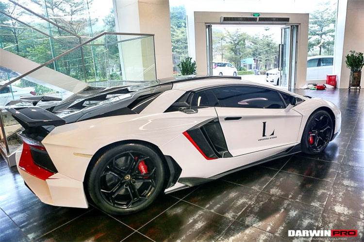 Faldones laterales de fibra de carbono debajo del tablero estilo BKSS para Lamborghini Aventador LP700 Coupe/Roadster 2011-2016