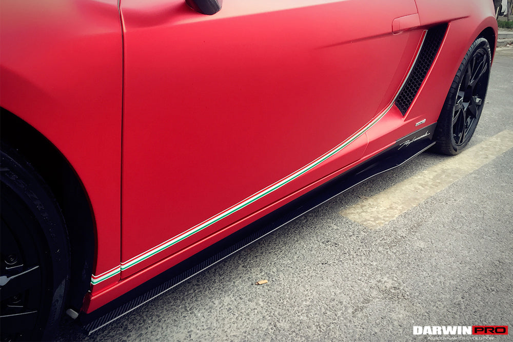2004-2014 Lamborghini Gallardo LP570 Style Side Skirts - DarwinPRO Aerodynamics