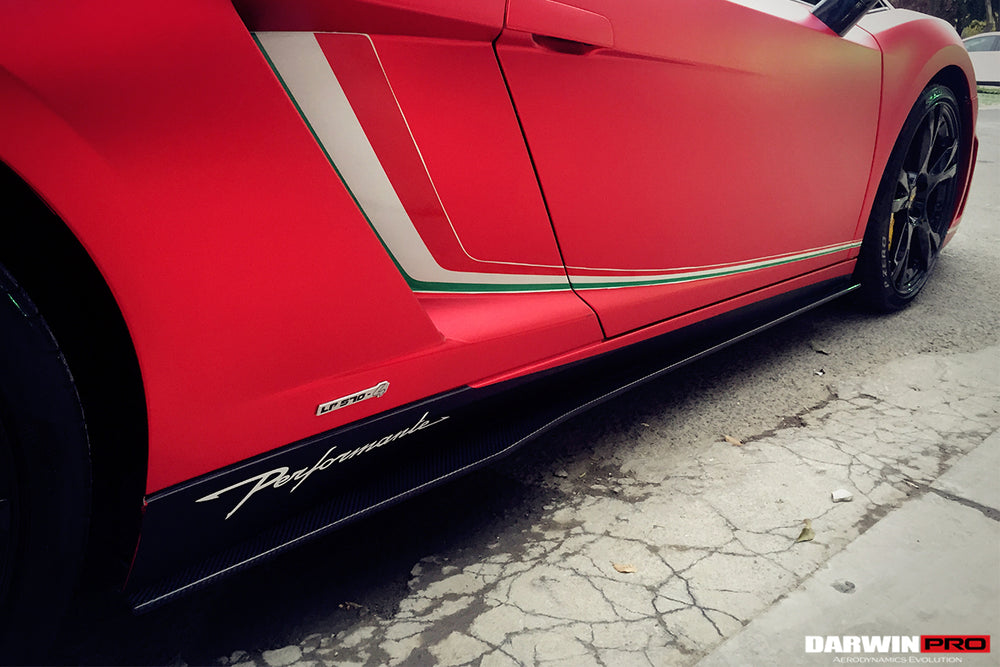 2004-2014 Lamborghini Gallardo LP570 Style Side Skirts - DarwinPRO Aerodynamics