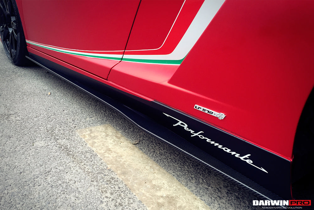 2004-2014 Lamborghini Gallardo LP570 Style Side Skirts - DarwinPRO Aerodynamics