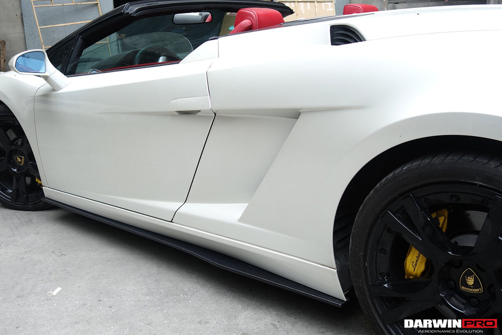 2004-2014 Lamborghini Gallardo LP570 Style Side Skirts - DarwinPRO Aerodynamics