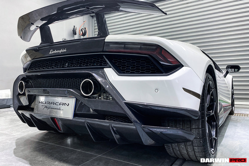 Parachoques trasero parcialmente de carbono estilo Performante Lamborghini Huracan LP610/LP580 2015-2020