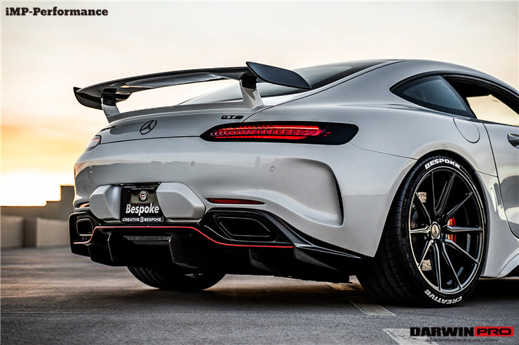 2015-2016 Mercedes Benz AMG GT GTS IMP Performance Partial Carbon Fiber Rear Bumper with Diffuser - DarwinPRO Aerodynamics