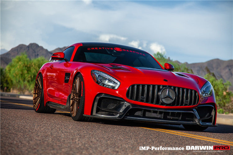 2015-2016 Mercedes Benz AMG GT GTS IMP Performance Part Carbon Fiber Front Bumper with Grill - DarwinPRO Aerodynamics