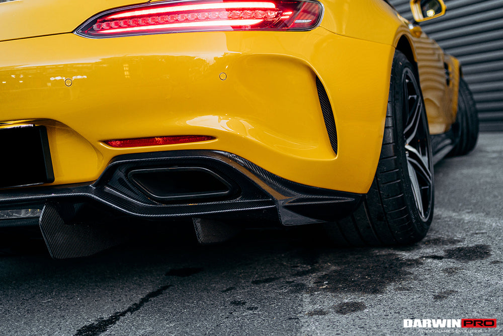 2015-2016 Mercedes Benz AMG GT GTS IMP Performance Partial Carbon Fiber Rear Bumper with Diffuser - DarwinPRO Aerodynamics