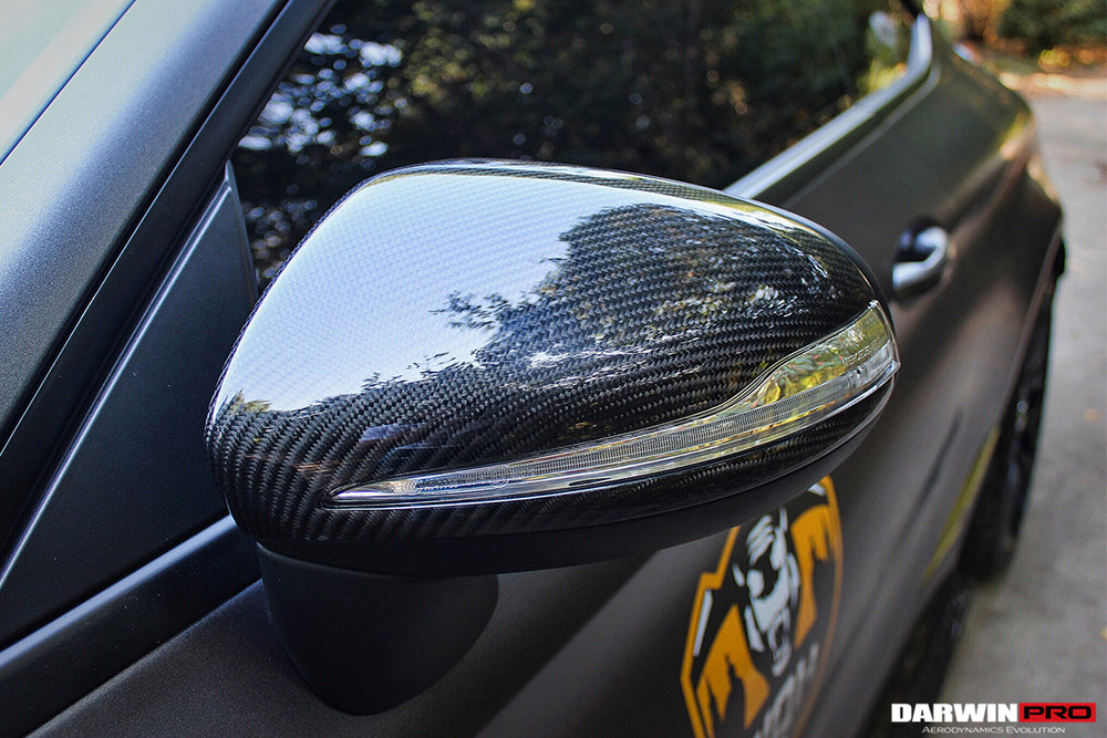 2014-2021 Mercedes Benz C-Class W205 S-Class W222 C217 E-Class W213 Dry Carbon Fiber Mirror Housing Replacement - DarwinPRO Aerodynamics