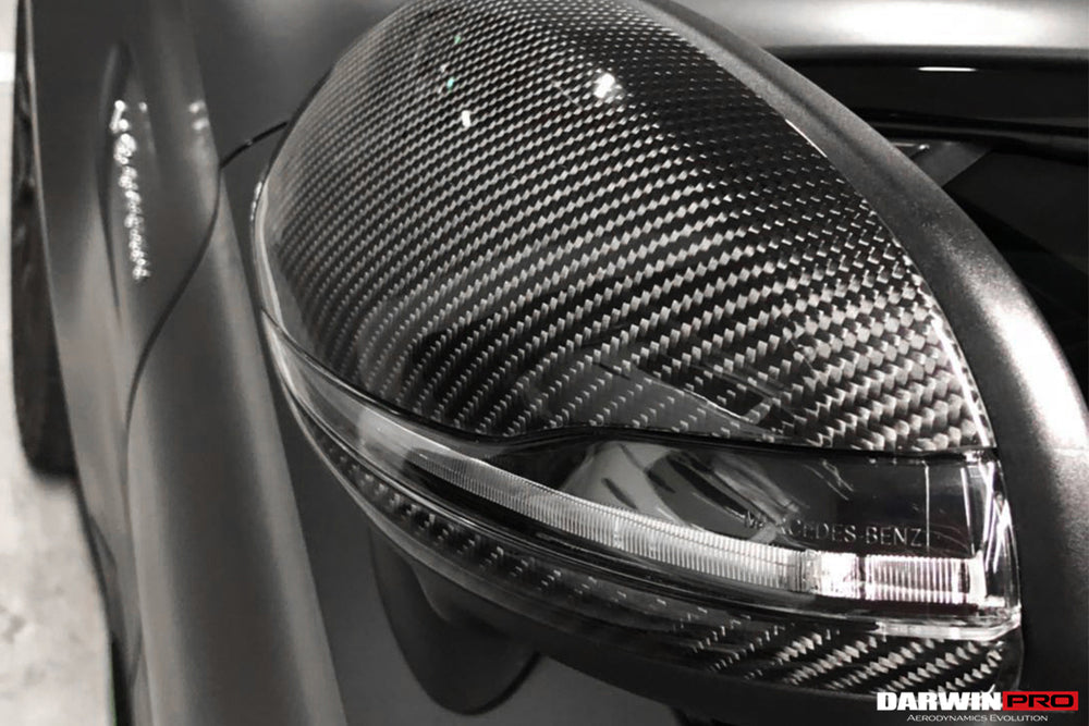 2014-2021 Mercedes Benz C-Class W205 S-Class W222 C217 E-Class W213 Dry Carbon Fiber Mirror Housing Replacement - DarwinPRO Aerodynamics
