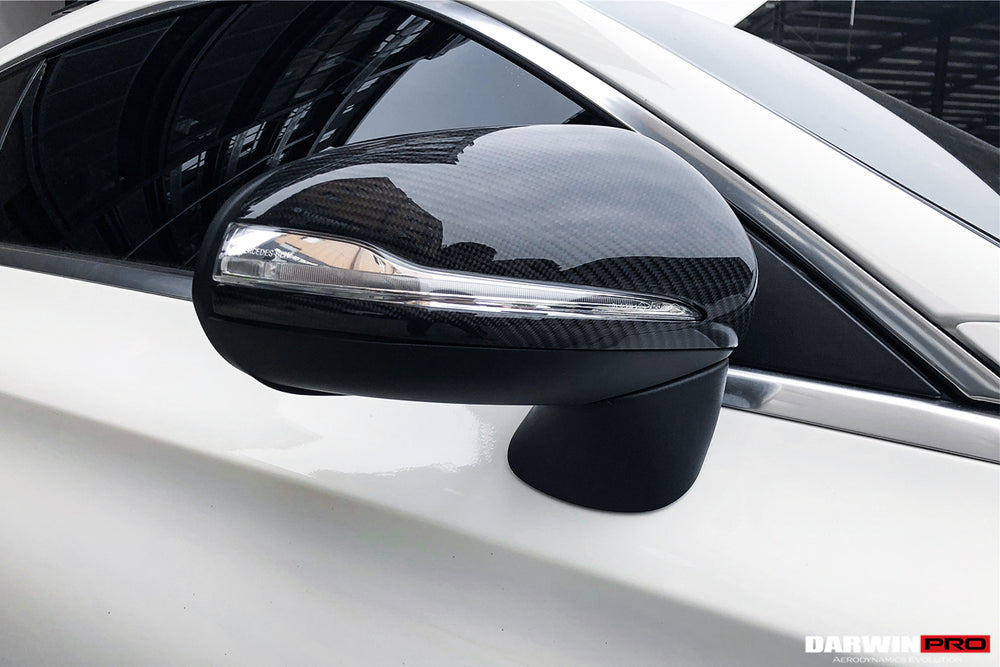 2014-2021 Mercedes Benz C-Class W205 S-Class W222 C217 E-Class W213 Dry Carbon Fiber Mirror Housing Replacement - DarwinPRO Aerodynamics