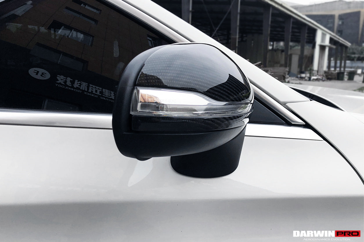 2014-2021 Mercedes Benz C-Class W205 S-Class W222 C217 E-Class W213 Dry Carbon Fiber Mirror Housing Replacement - DarwinPRO Aerodynamics