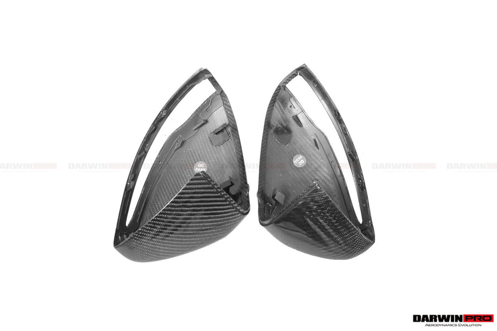 2014-2021 Mercedes Benz C-Class W205 S-Class W222 C217 E-Class W213 Dry Carbon Fiber Mirror Housing Replacement - DarwinPRO Aerodynamics