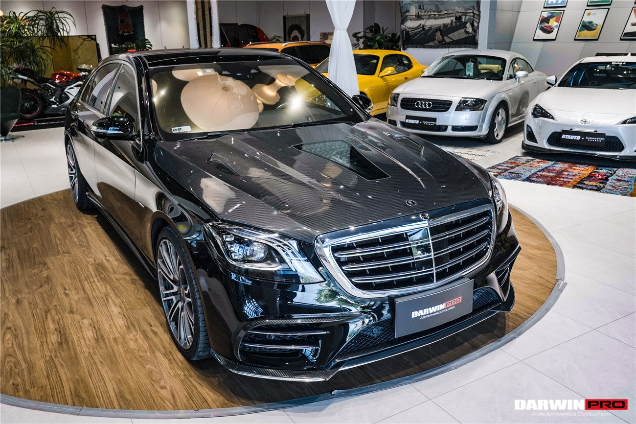 2014-2020 Mercedes Benz W222 Sedan iMP Design Carbon Fiber Hood | Fits S450, S550, S560, S63AMG, S65AMG - DarwinPRO Aerodynamics