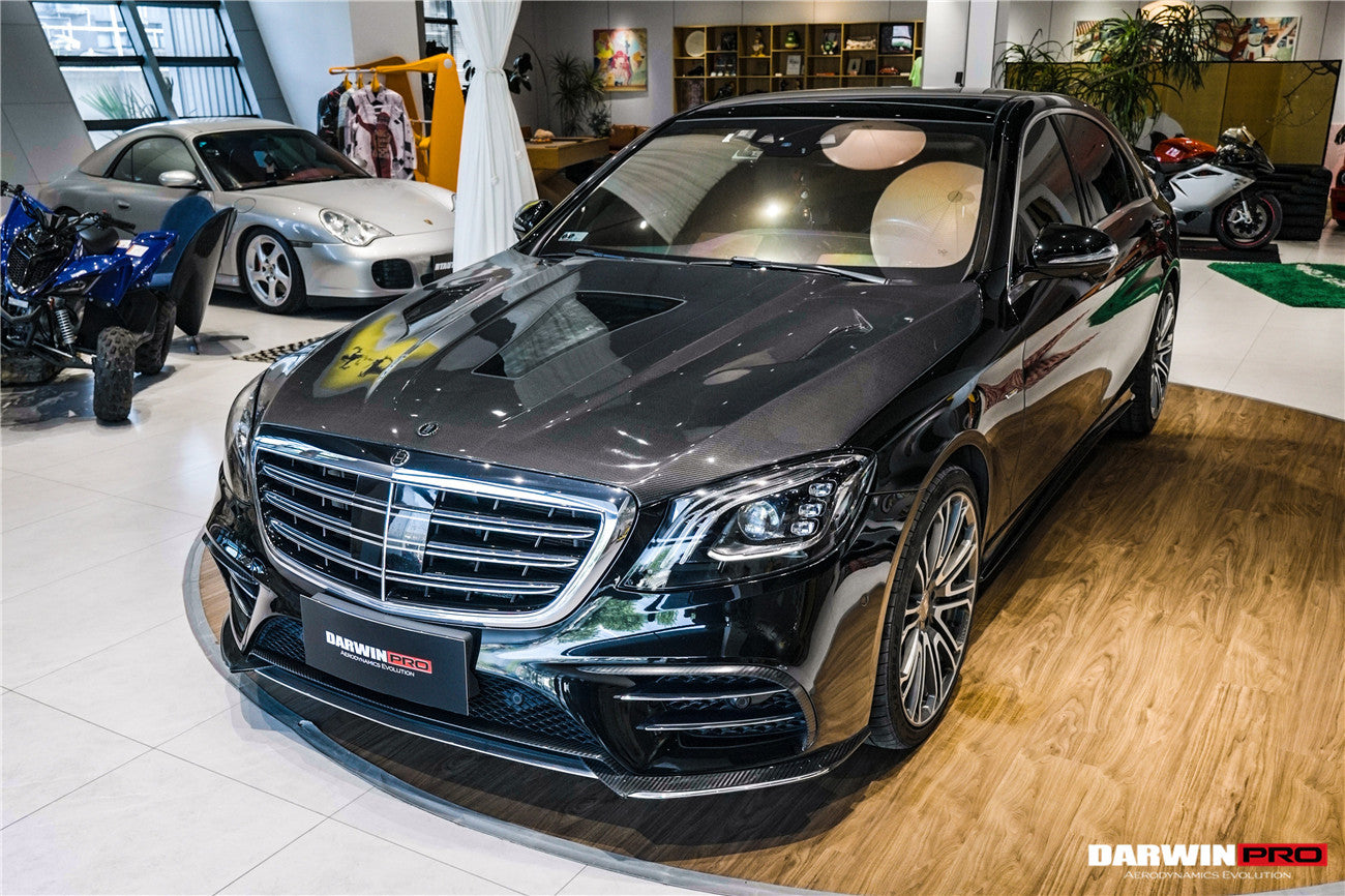 2014-2020 Mercedes Benz W222 Sedan iMP Design Carbon Fiber Hood | Fits S450, S550, S560, S63AMG, S65AMG - DarwinPRO Aerodynamics