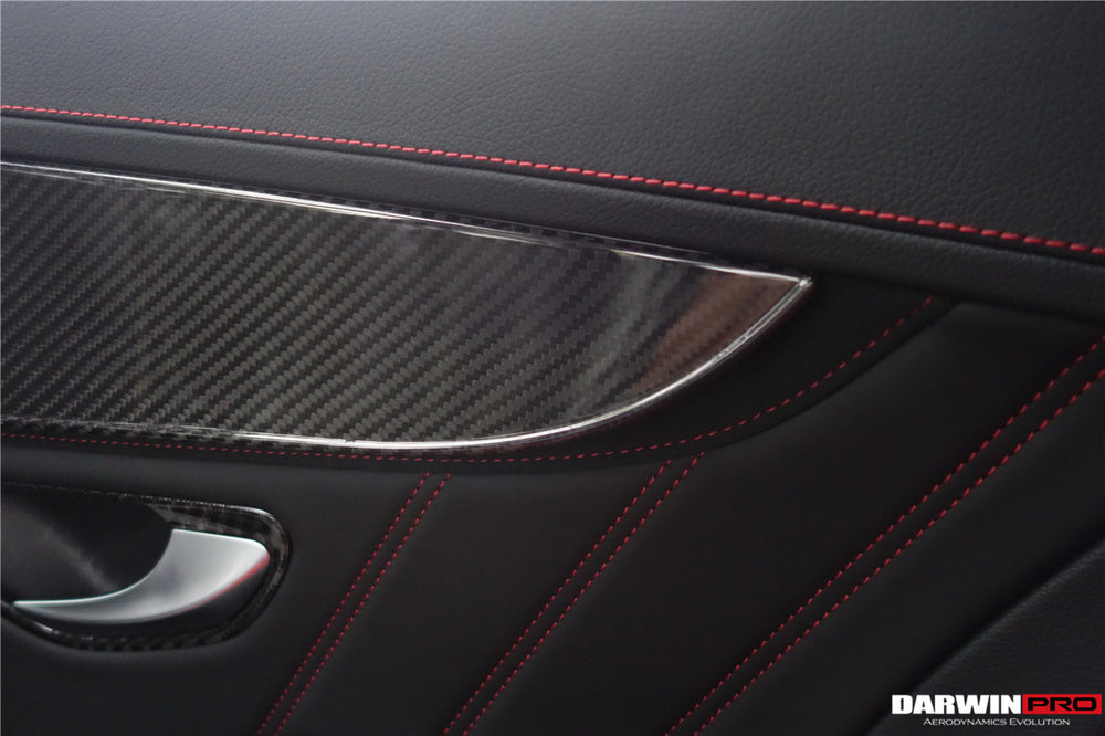 2015-2021 Mercedes Benz W205 C63 S AMG Sedan Carbon Fiber Interior Door Panel Trim Cover Strip