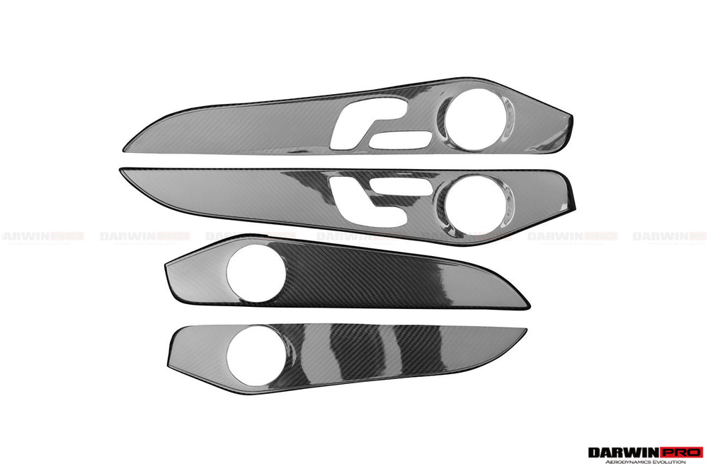 2015-2021 Mercedes Benz W205 C63 S AMG Sedan Carbon Fiber Interior Door Panel Trim Cover Strip