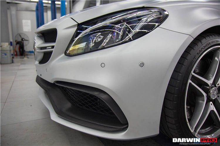 2015-2021 Mercedes Benz W205 C63 S AMG Carbon Fiber Front Canards