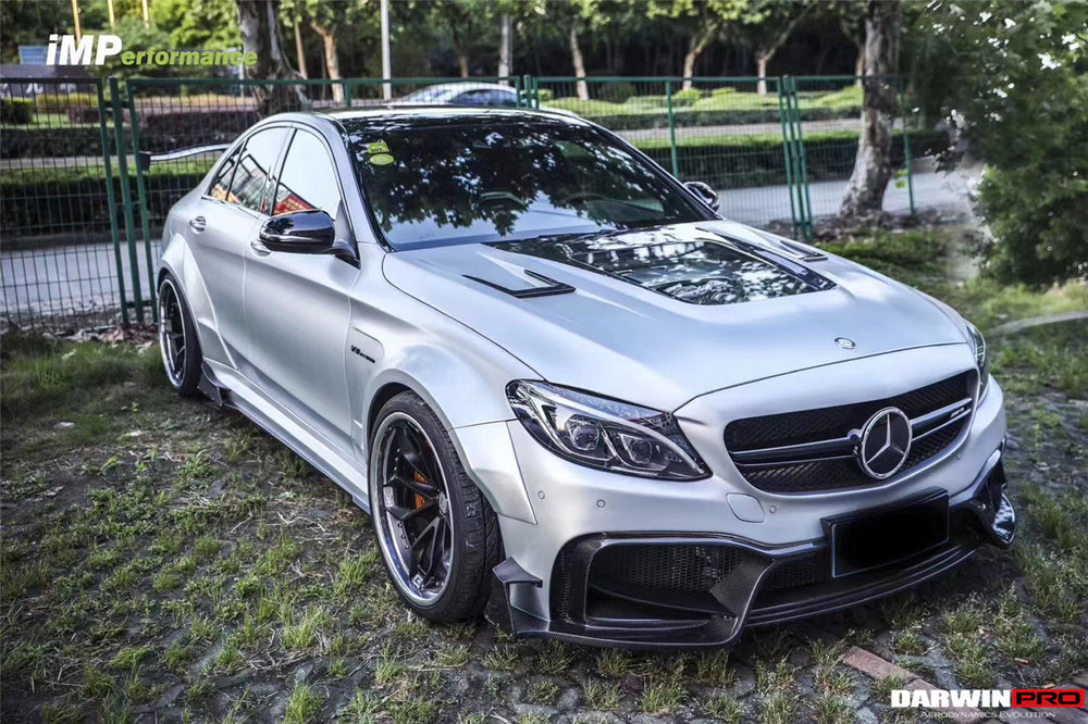 2015-2021 Mercedes Benz W205 C63 & S AMG Sedan IMP Performance Partial Carbon Fiber Full Body Kit - DarwinPRO Aerodynamics