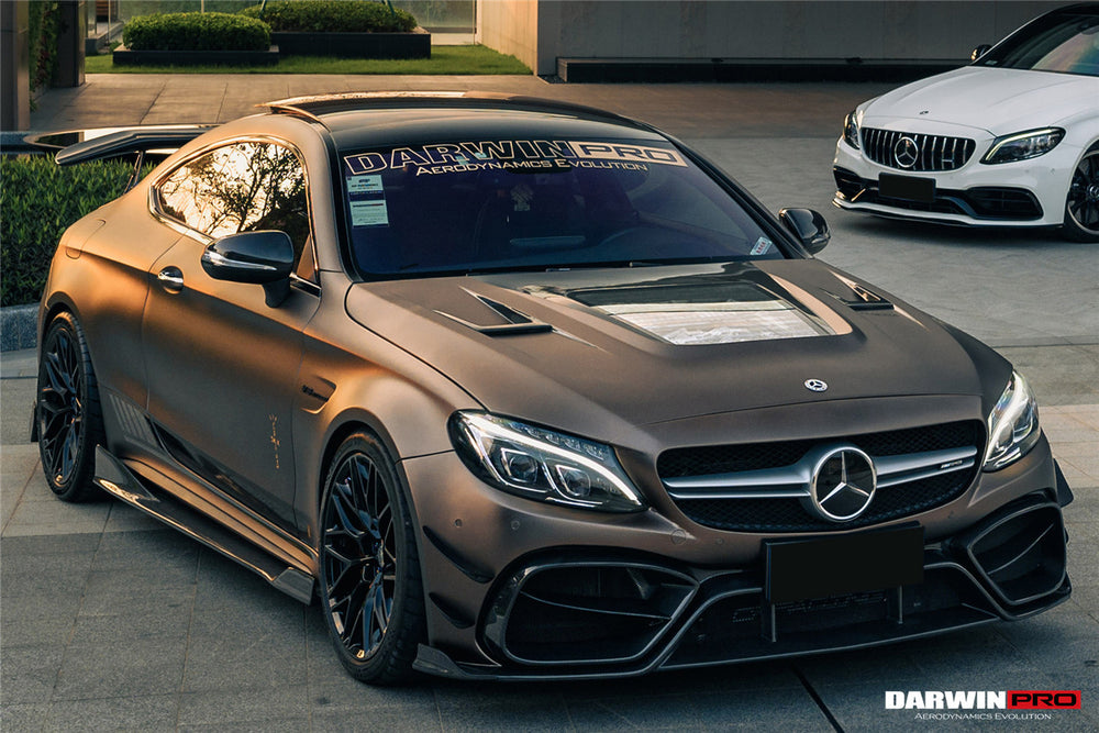 DarwinPRO 2015-2021 Mercedes Benz W205 C63 & S AMG IMP Performance Partial Carbon Fiber Hood - DarwinPRO Aerodynamics